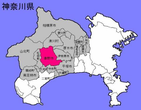 神奈川県の広域地図の画像
